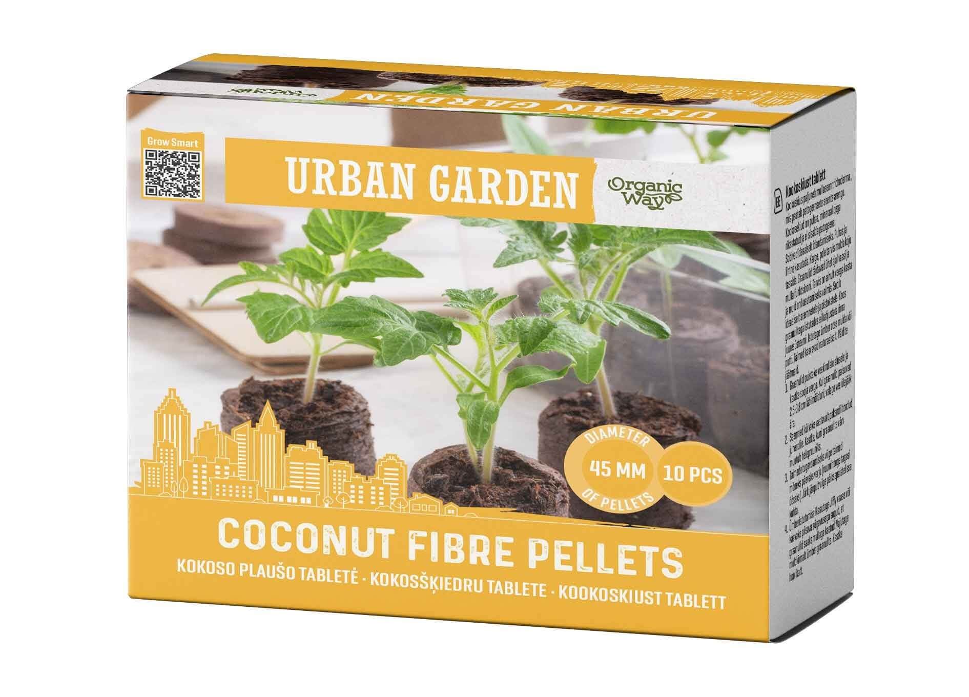 Kookoskiu pellet (tablett) 45mm, 10tk Urban Garden